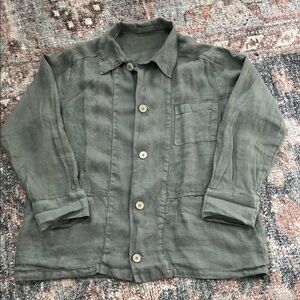 CP Shades 100% Linen Sage Green Jacket Chore Coat